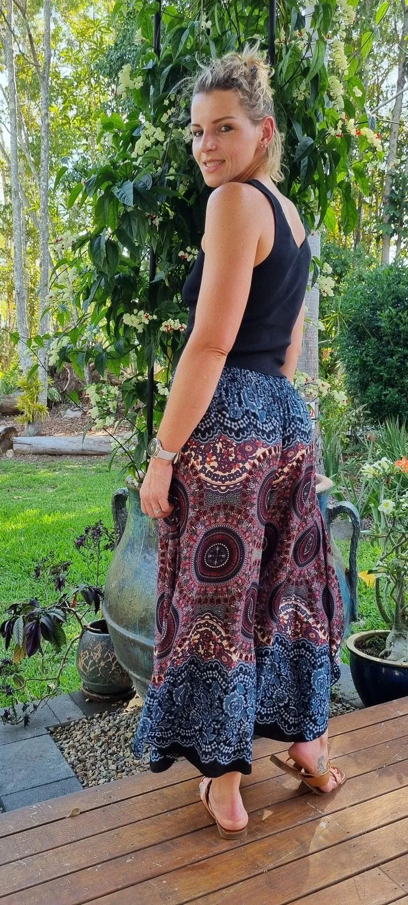 FLARED PANTS - MAROON