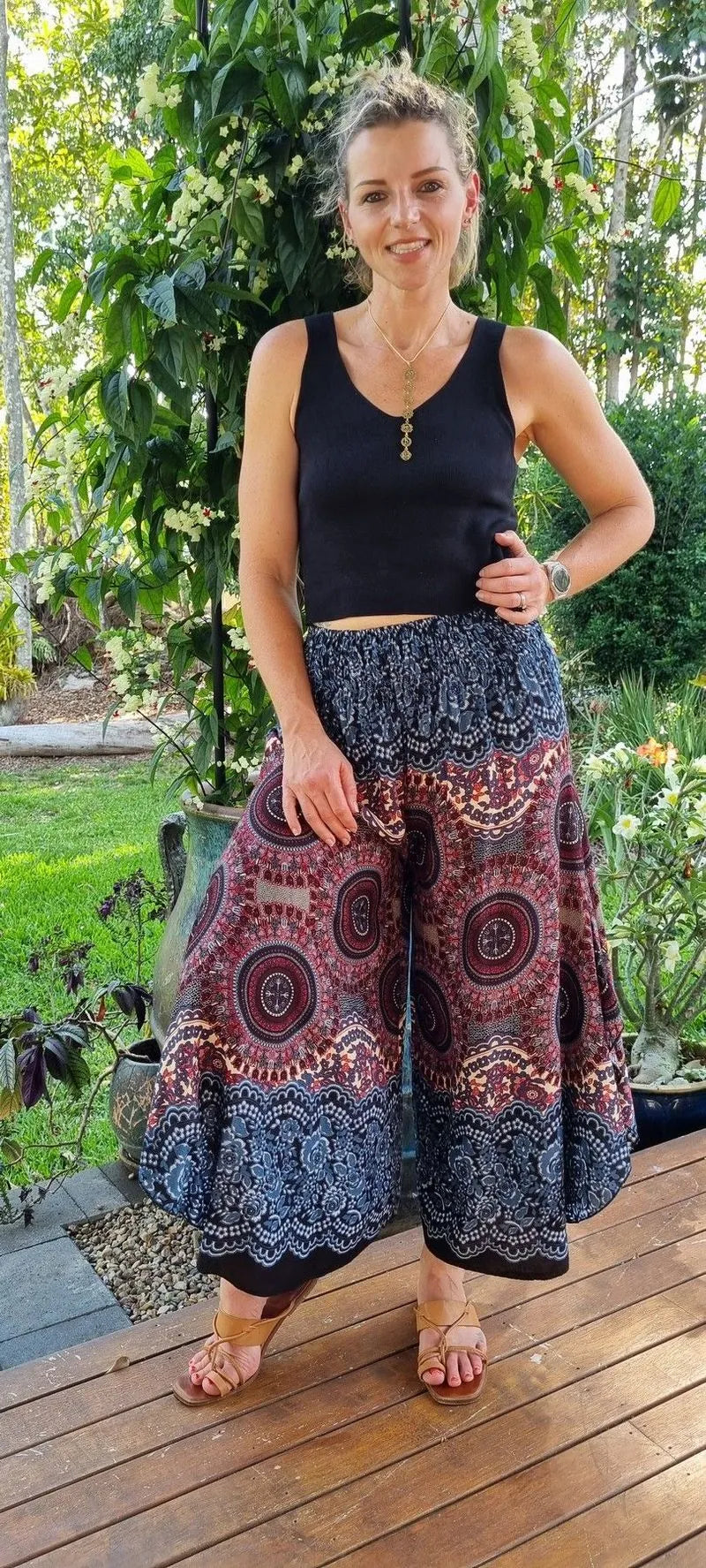 FLARED PANTS - MAROON