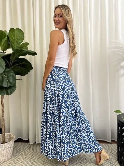 SPLIT SKIRT - BLUE
