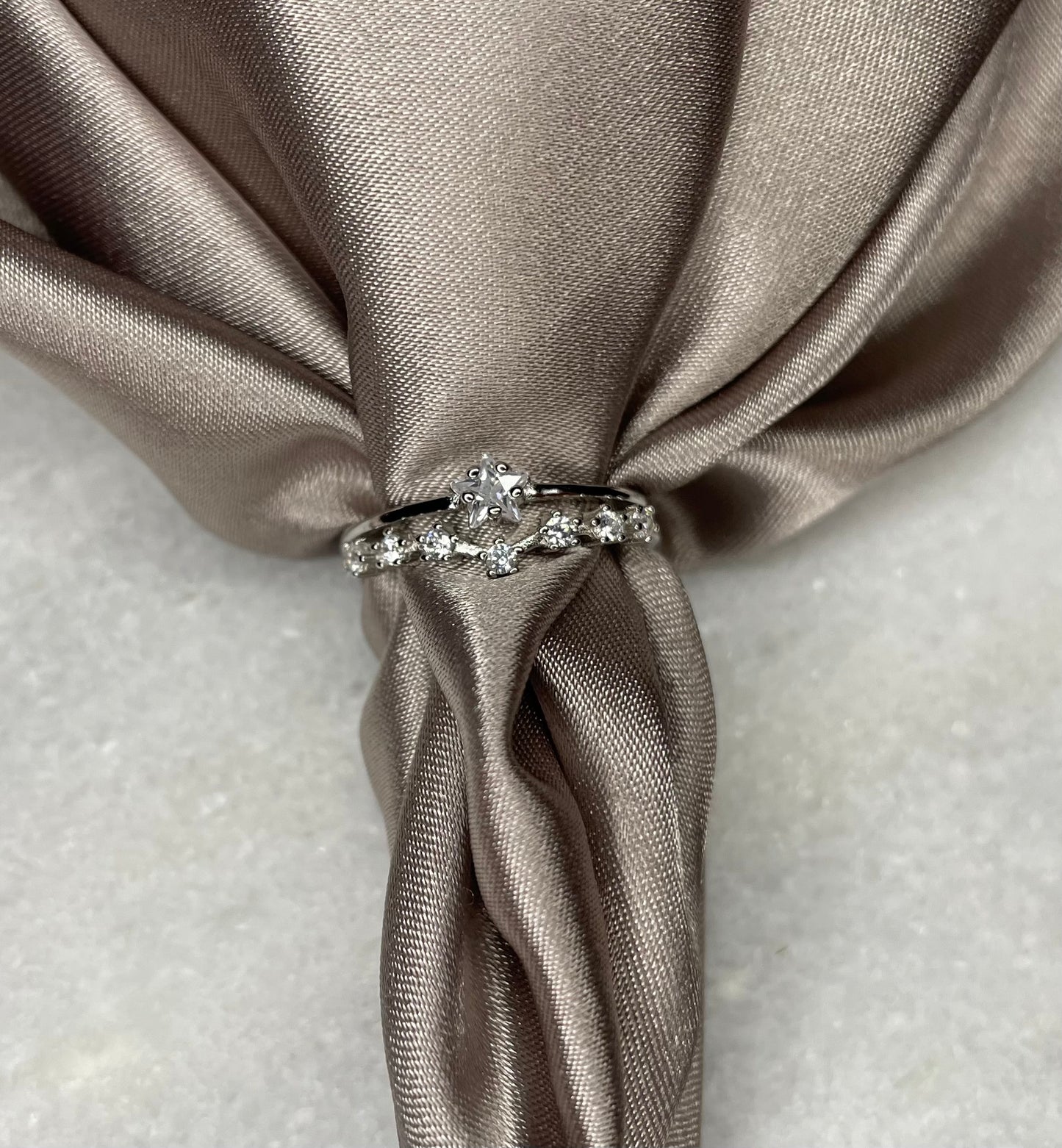 Adjustable Double Pentagram Ring