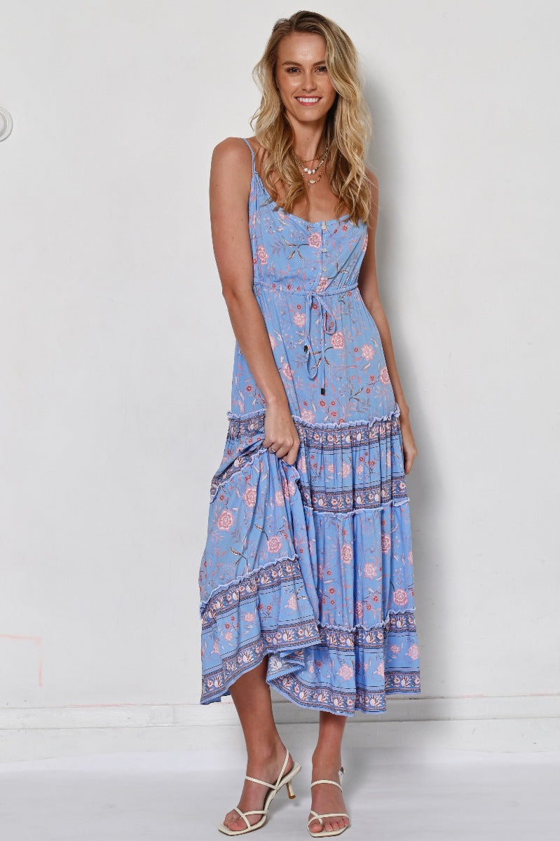IRIS CAMI MAXI - BLUE