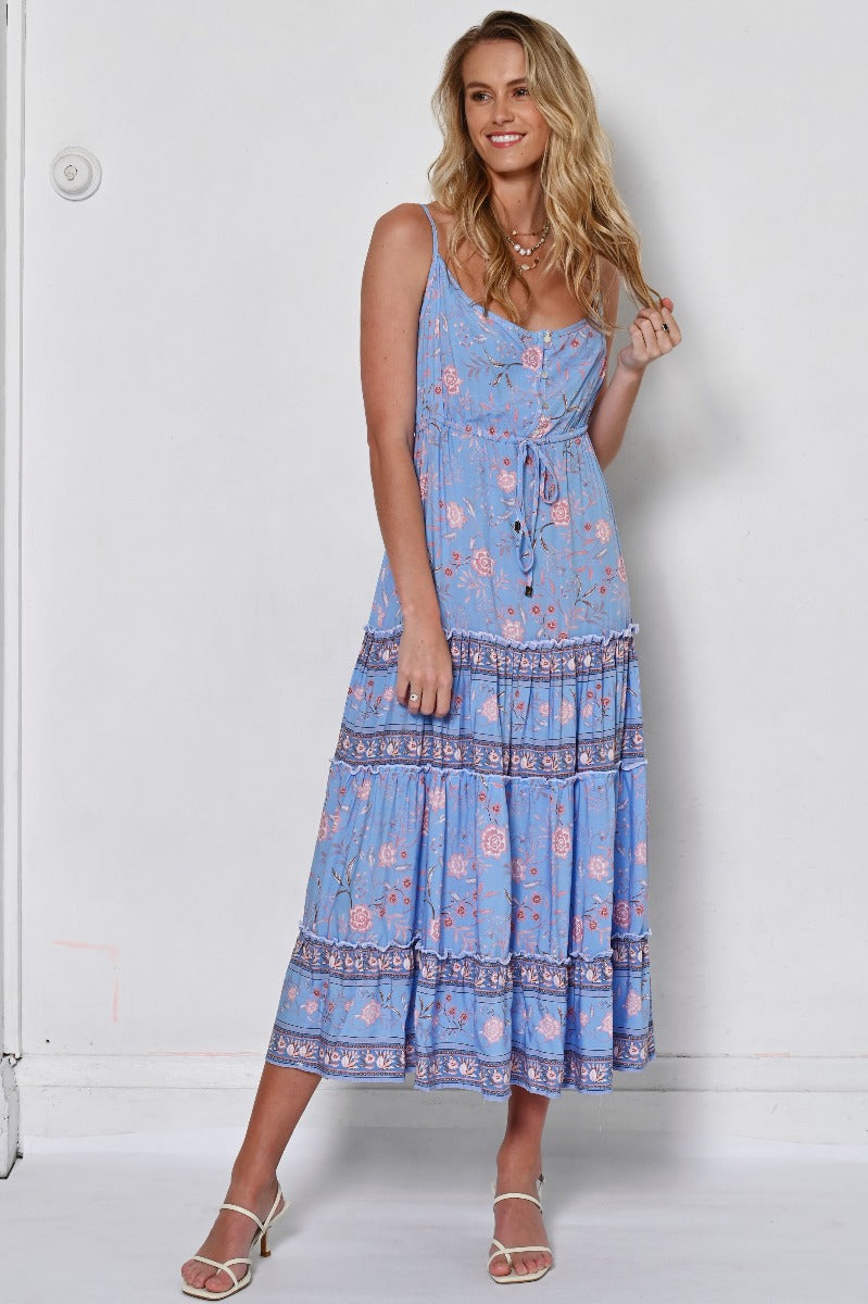 IRIS CAMI MAXI - BLUE