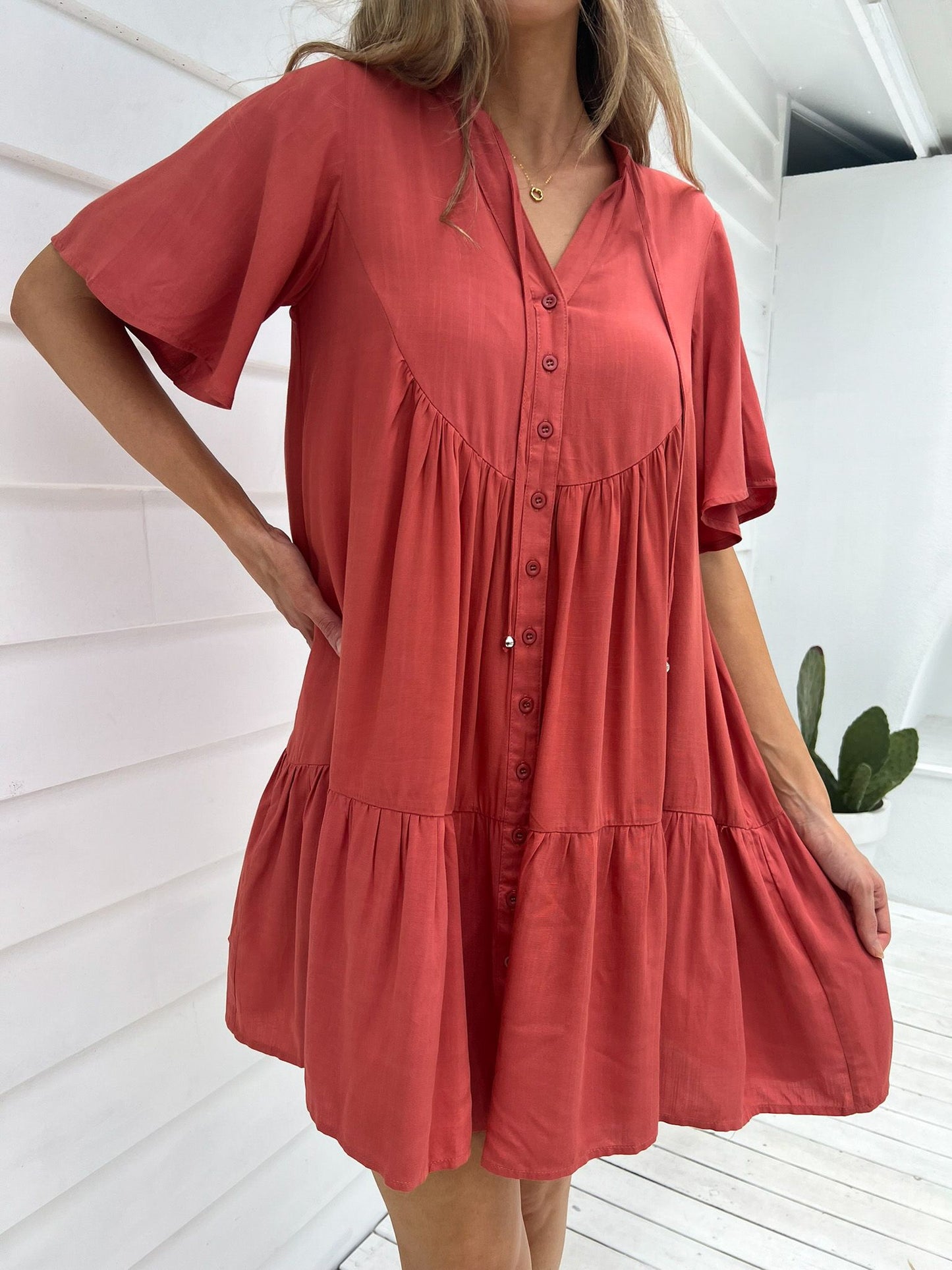 FARROW DRESS - CLAY