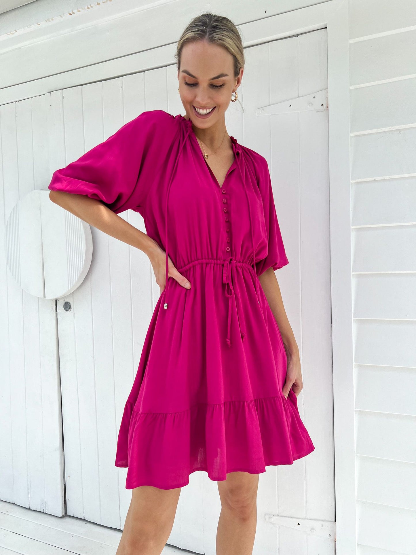HOLLY DRESS - MAGENTA