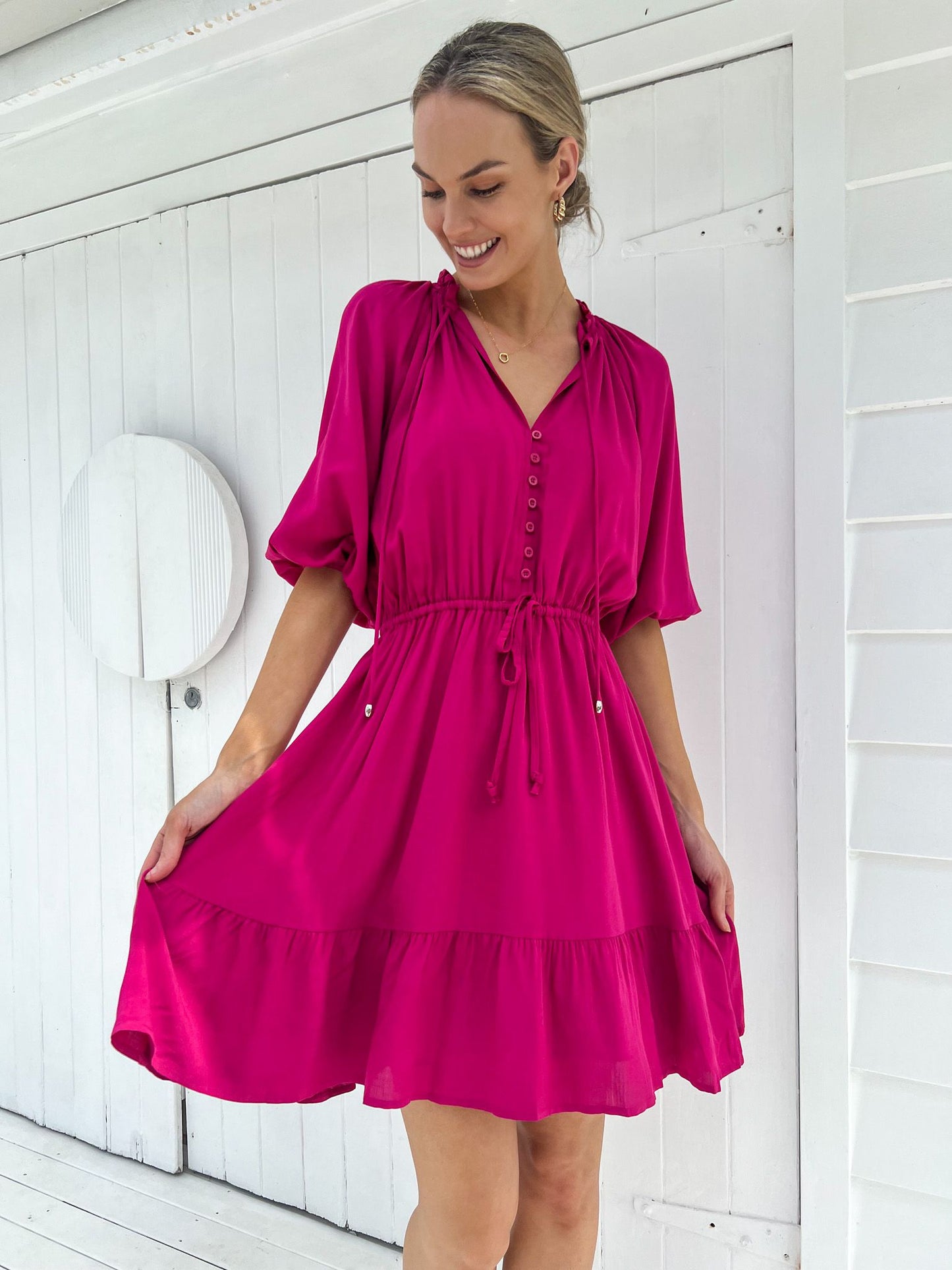 HOLLY DRESS - MAGENTA